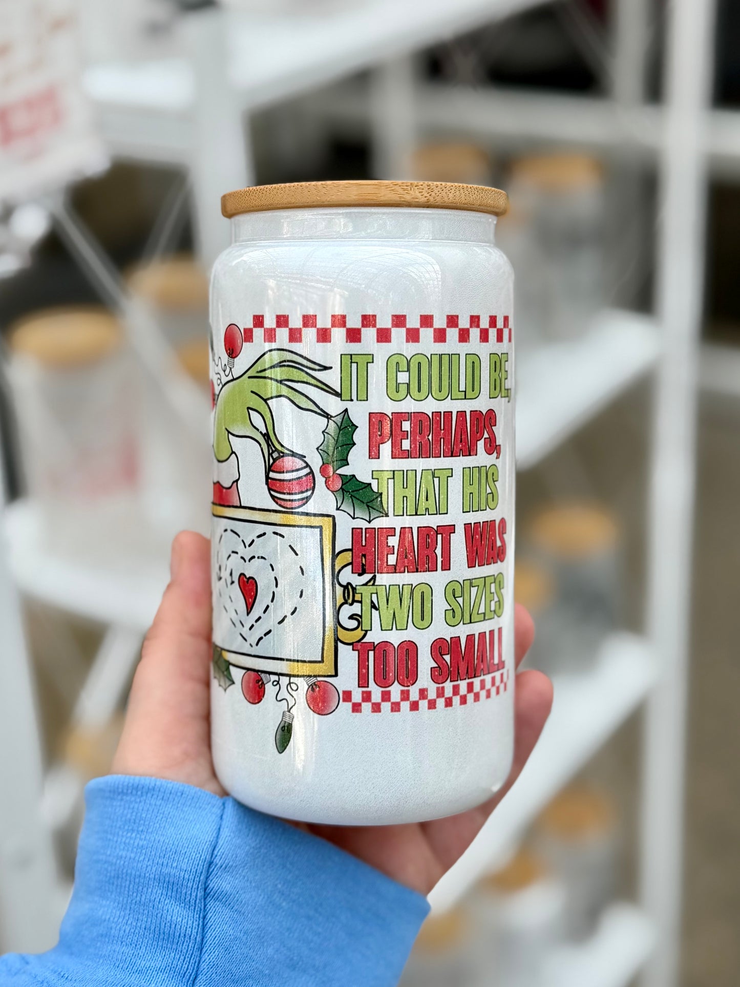 2 Sizes Too Small Beer Can Glass