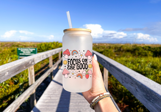 Focus On The Good Beer Can Glass