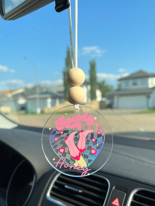 Howdy Car Charm