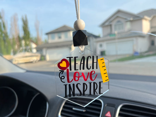 Teach Love Inspire Car Charm