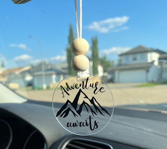 Adventure Waits Car Charm