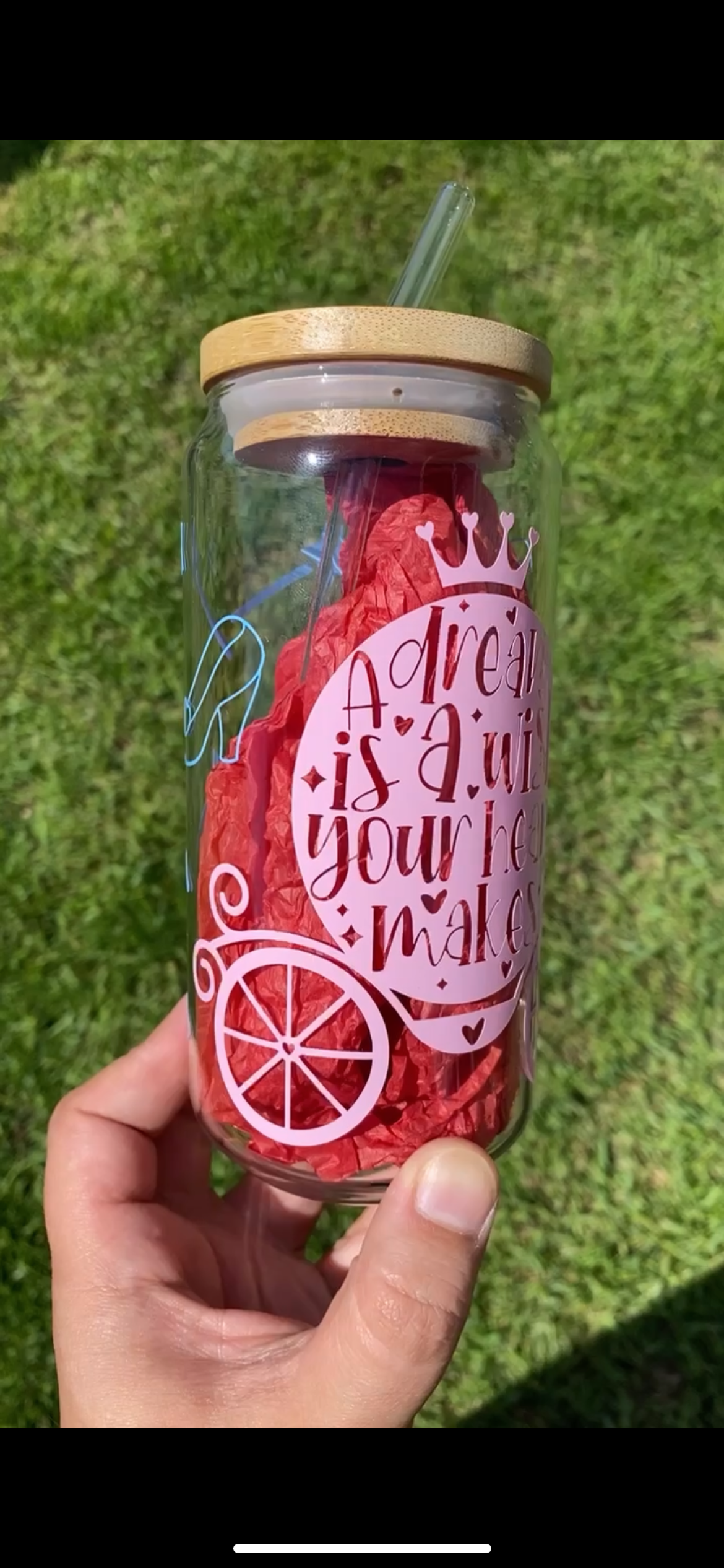 A Wish Your Heart Makes Beer Can Glass