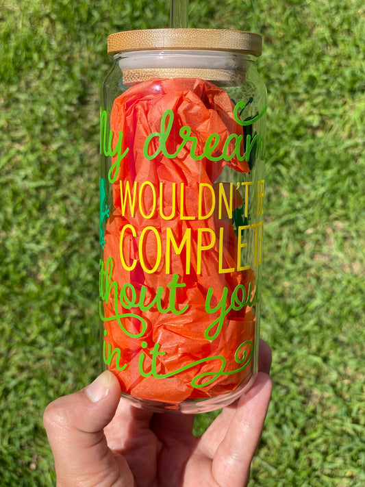 My Dream Beer Can Glass