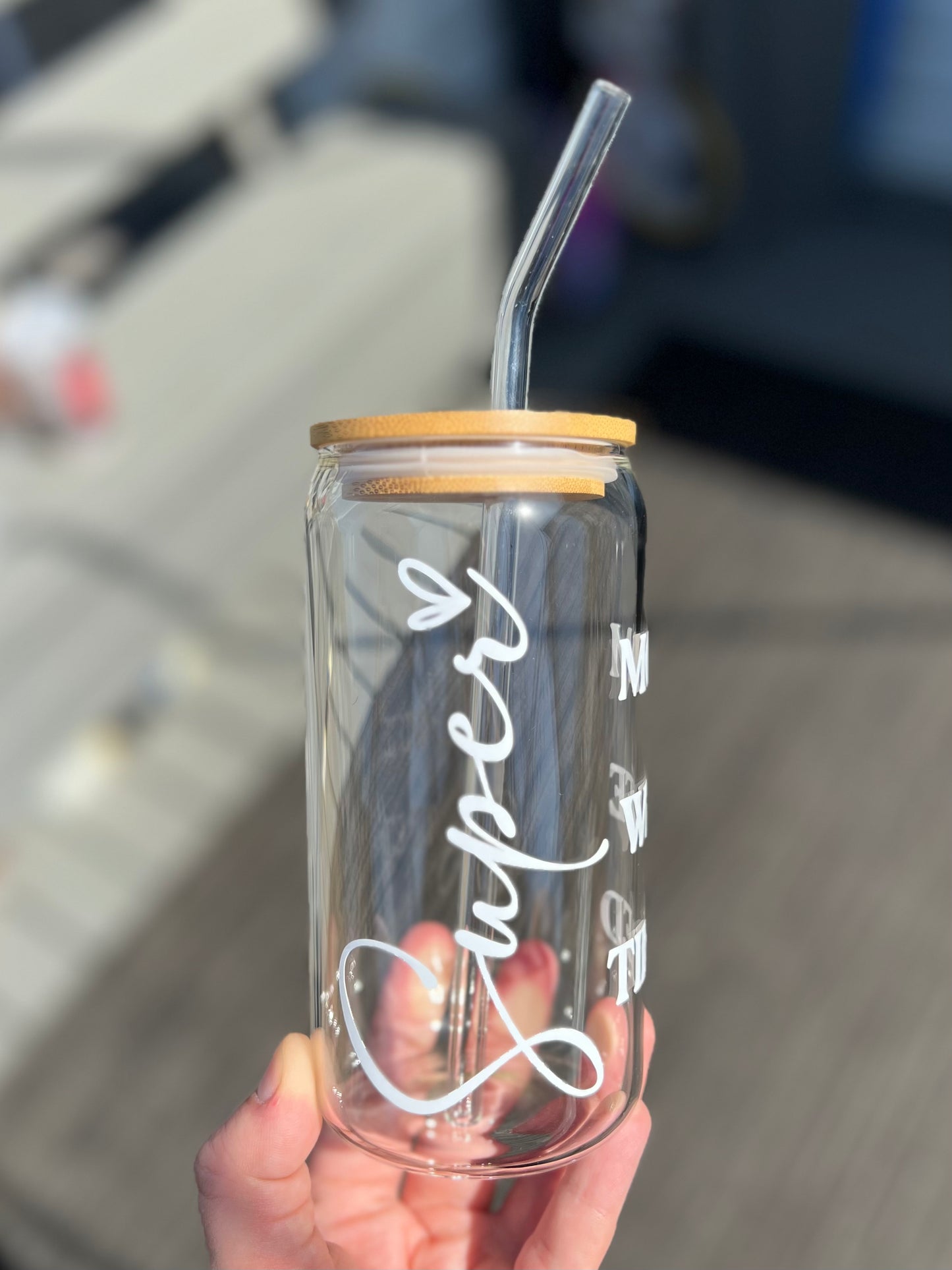 Super Mom Beer Can Glass