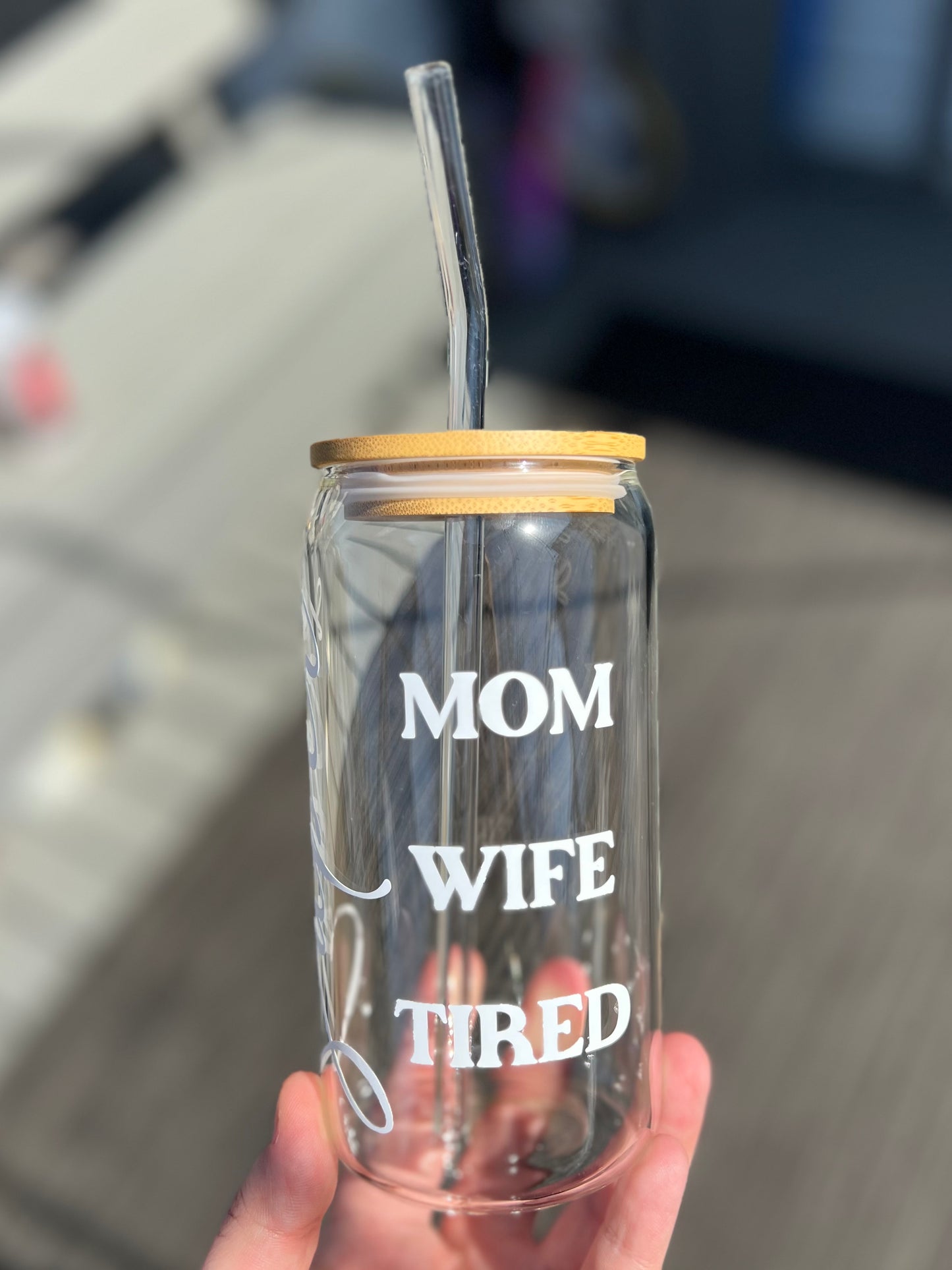 Super Mom Beer Can Glass