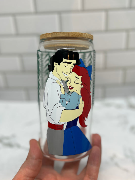 Kiss The Girl Beer Can Glass
