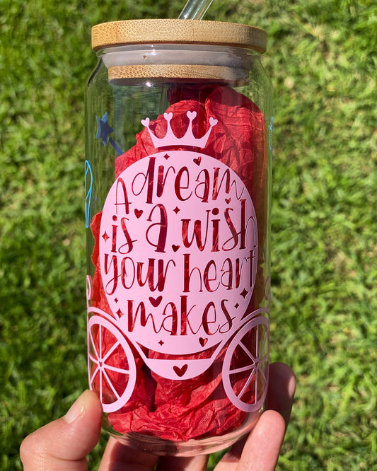 A Wish Your Heart Makes Beer Can Glass