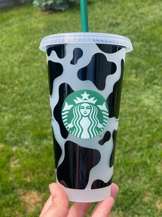 Cow Print Cold Cup
